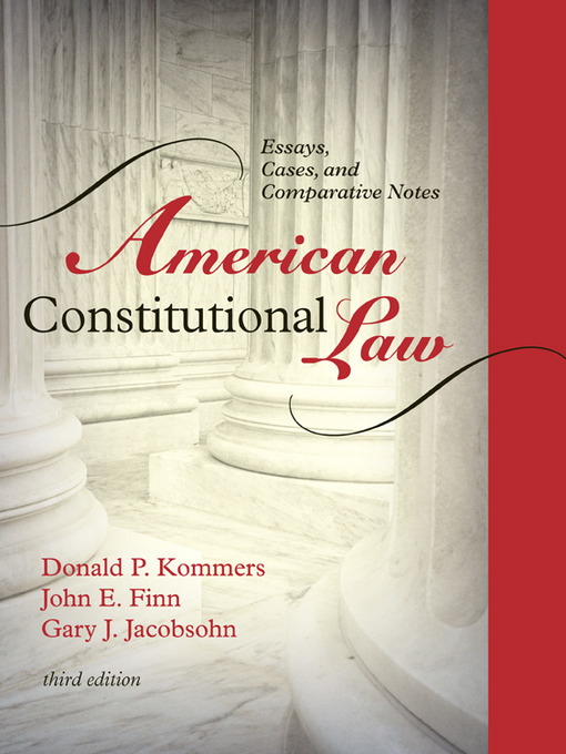 Title details for American Constitutional Law, Volume 1 by Donald P. Kommers - Available